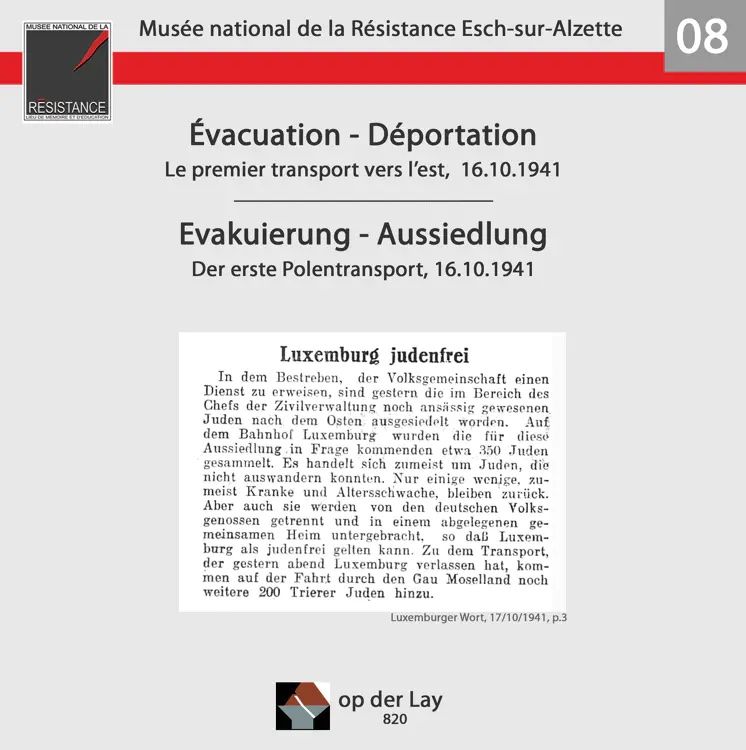 Évacuation – Déportation / Evakuierung – Aussiedlung